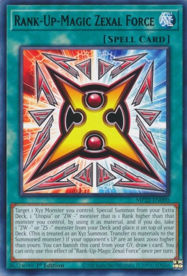 Rank-Up-Magic Zexal Force (MP22-EN090) - 1st Edition