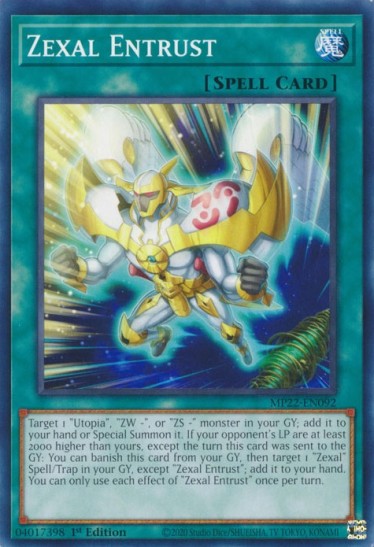 Zexal Entrust (MP22-EN092) - 1st Edition