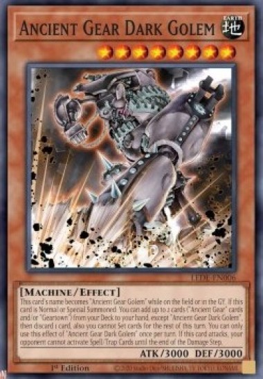 Ancient Gear Dark Golem (LEDE-EN006) - 1st Edition