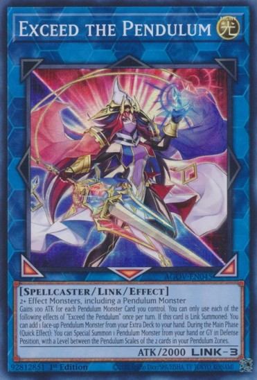 Exceed the Pendulum (AGOV-EN045) - 1st Edition