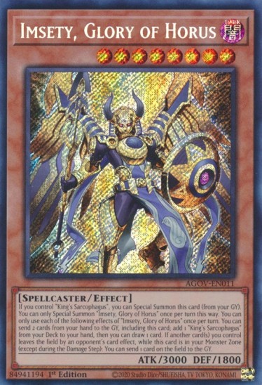 Imsety, Glory of Horus (AGOV-EN011) - 1st Edition