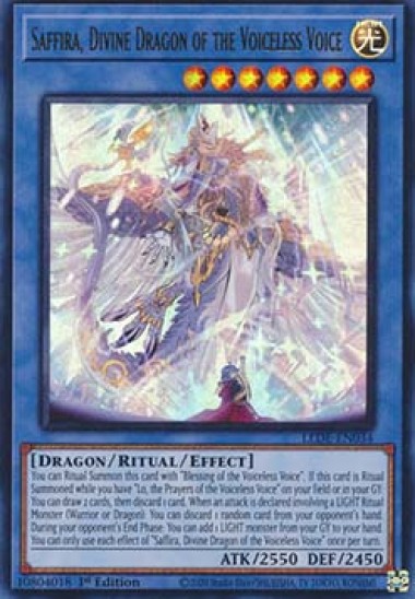 Saffira, Divine Dragon of the Voiceless Voice (LEDE-EN034) - 1st Edition