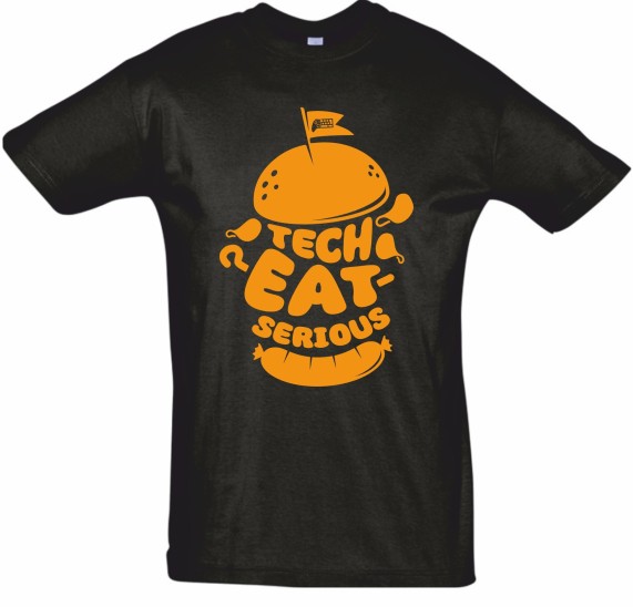 T-Shirt TechEATserious (Μαύρο)