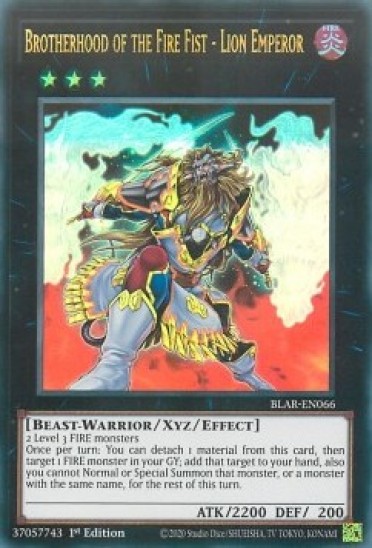 Brotherhood of the Fire Fist - Lion Emperor (BLAR-EN066) - 1st Edition