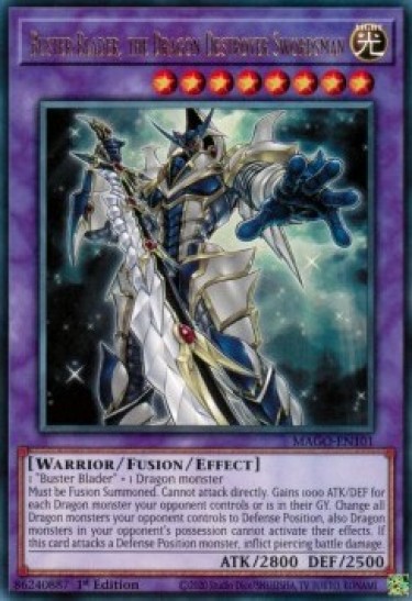 Buster Blader, the Dragon Destroyer Swordsman (MAGO-EN101) - 1st Edition