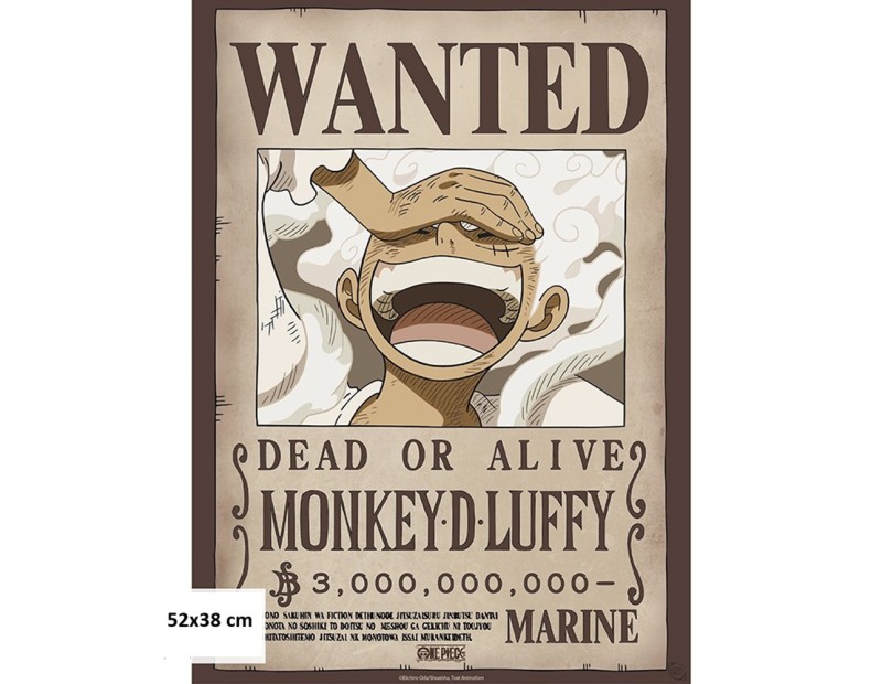 Αφίσα Wanted Luffy Wano 3B Beli (52x38)