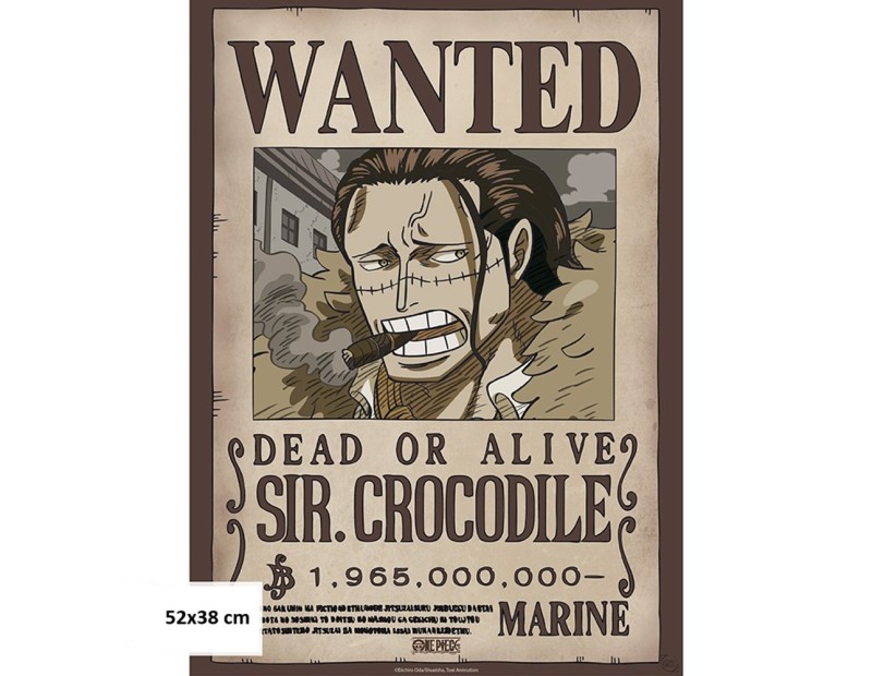 One Piece - Αφίσα Wanted Crocodile 1.9B Beli (52x38 cm)