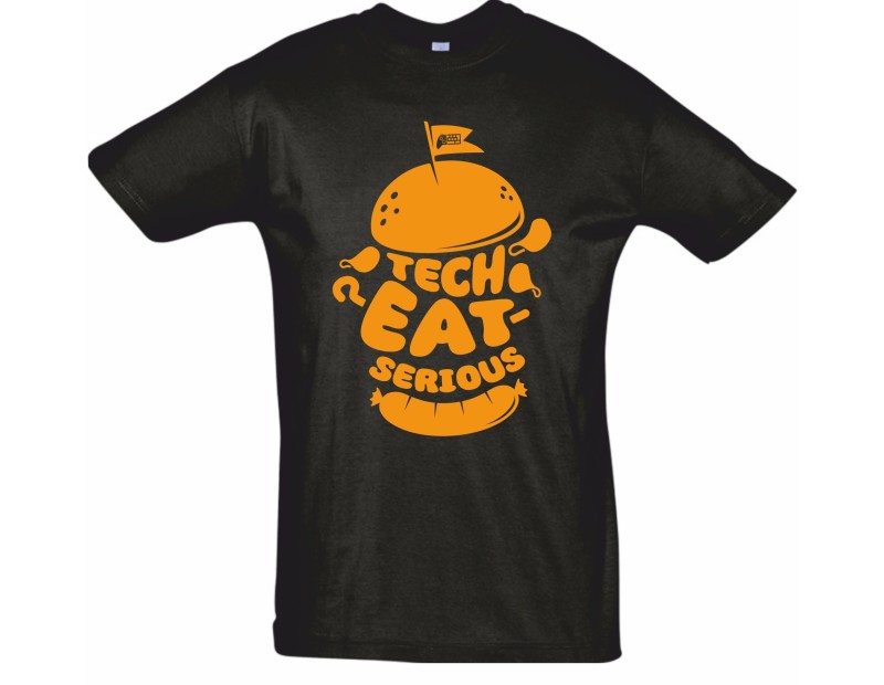 T-Shirt TechEATserious (Μαύρο)