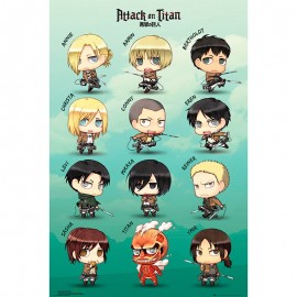 Αφίσα Attack on Titan - Chibi Characters (91x61)